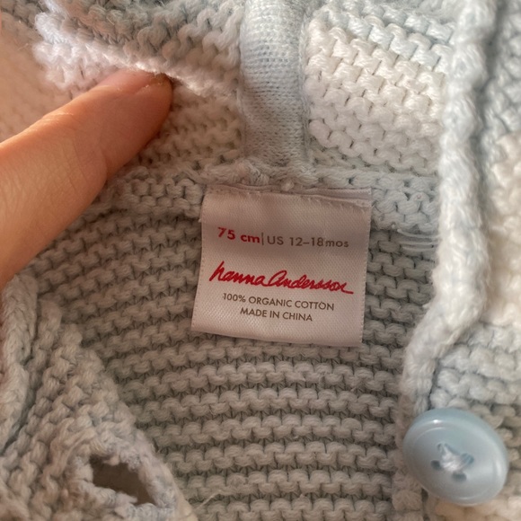 hanna anderson cotton cardigan sweater - Picture 2 of 5